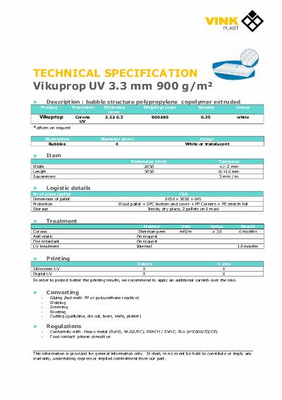 Vikuprop UV D4 900 datablad