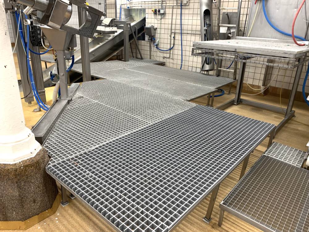 GRP-riste glasfiberriste på slagteri